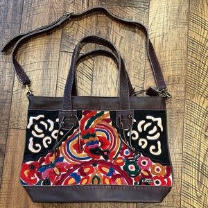Colorful Embroidered Shoulder Bag